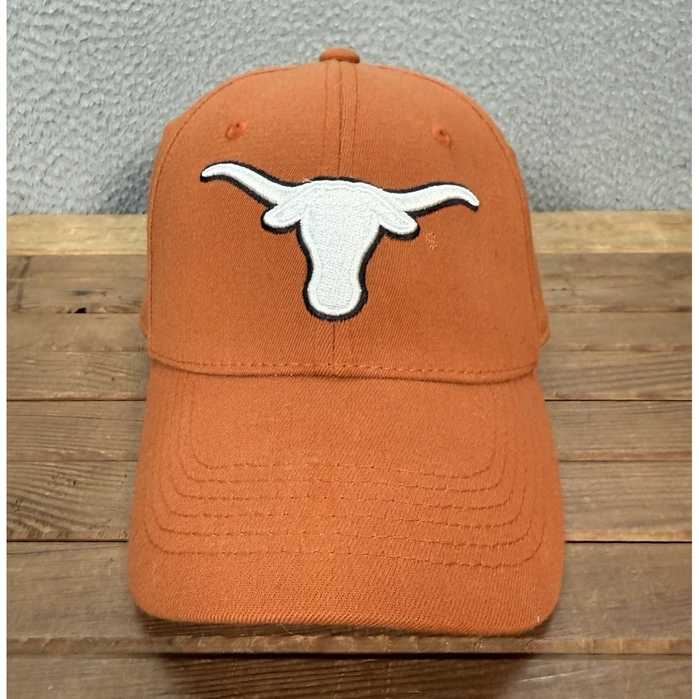Texas Longhorns Hat Adult One Fit Orange Fitted Cap Embroidered NCAA College